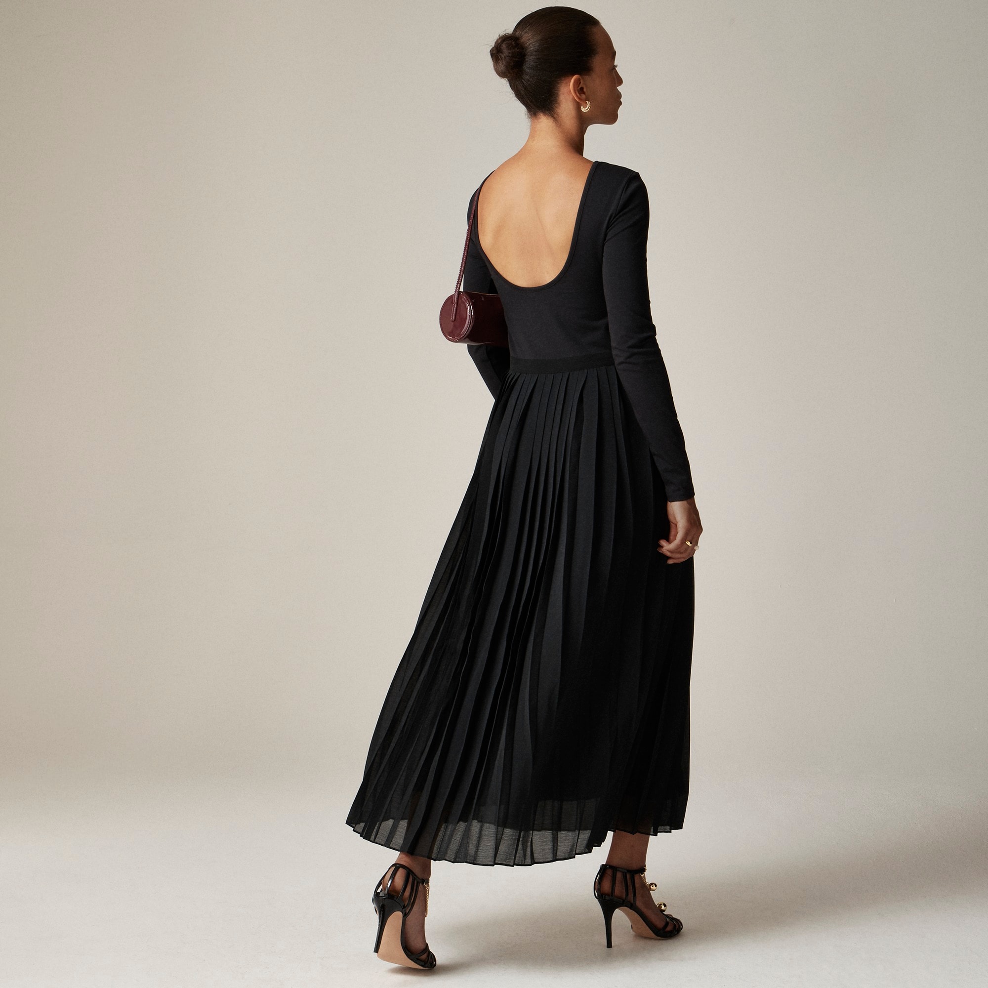 Pleated ballet dress in stretch cotton-blend - 1